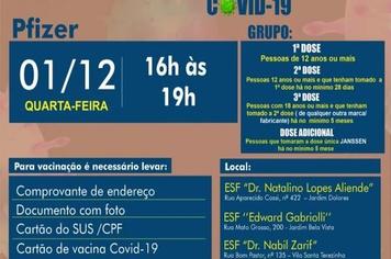 VACINAÇÃO 1ª,2ª ,3ª E DOSE ADICIONAL DA PFIZER