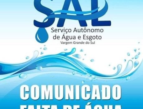 COMUNICADO FALTA DE ÁGUA