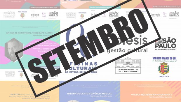 ESTÁ ABERTA AS INCRIÇÕES PARA AS  OFICINAS CULTURAIS DO MÊS DE SETEMBRO