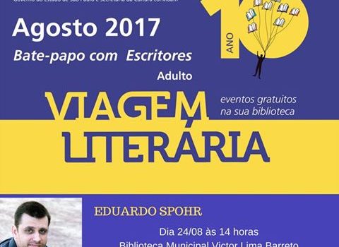 Escritor Eduardo Spohr estará na Biblioteca Municipal