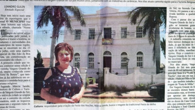 VARGEM GRANDE DO SUL É DESTAQUE NO JORNAL O MUNICÍPIO