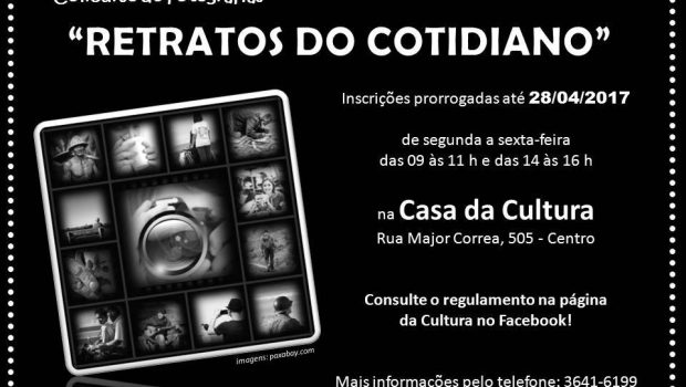 Inscrição para concurso de fotografia “Retratos do Cotidiano” vai até 28 de abril