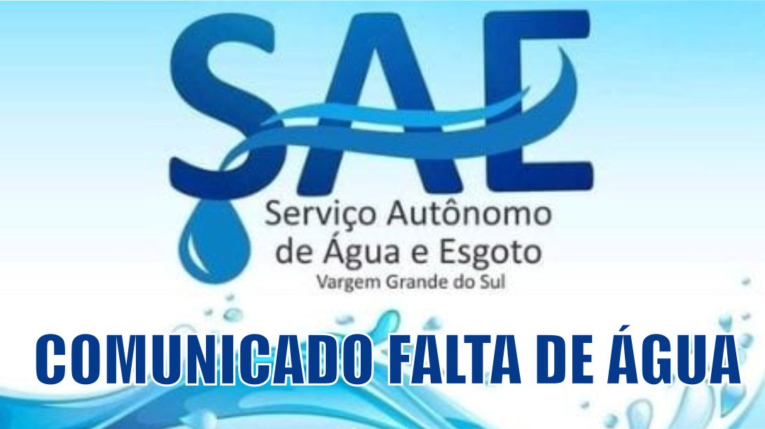 COMUNICADO FALTA DE ÁGUA