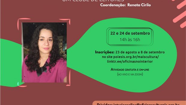 OFICINA DE LEITURA COLETIVA: ‘‘COMO CRIAR UM CLUBE DE LEITORES’ ESTÁ REALIZANDO INSCRIÇÕES