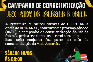 CAMPANHA DE CONSCIENTIZAÇÃO SOBRE O USO DA FAIXA DE PEDESTRE E COMBATE AO USO DE CEROL EM PIPAS