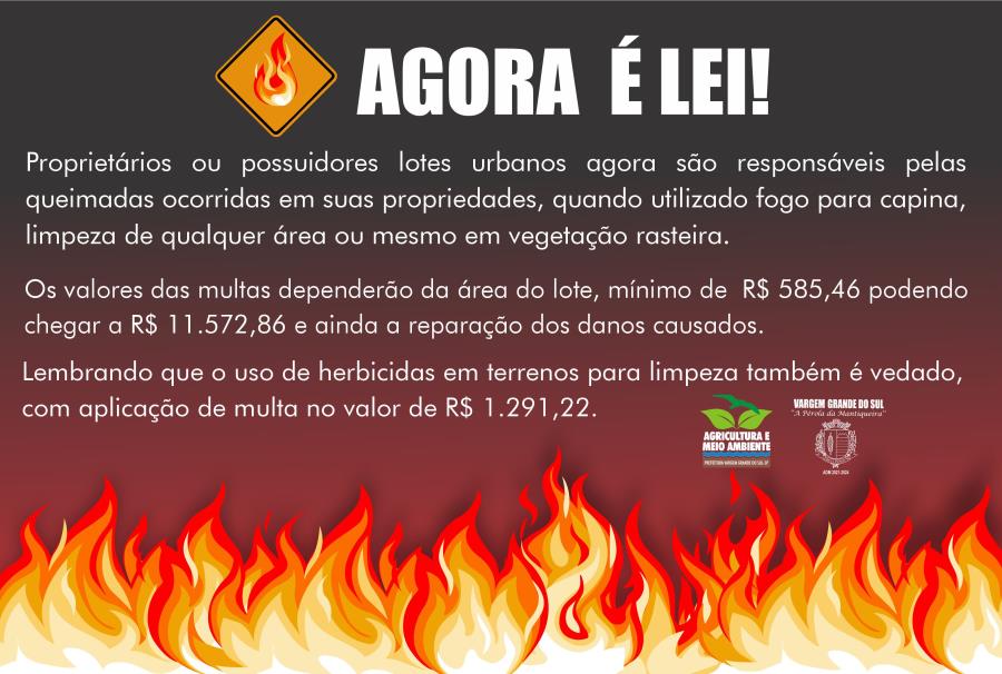 QUEIMADA URBANA É CRIME