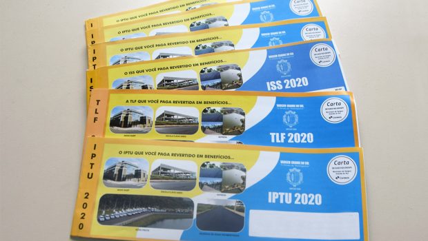 CARNÊS DE IPTU COMEÇAM A SER DISTRIBUÍDOS NESTA SEGUNDA-FEIRA