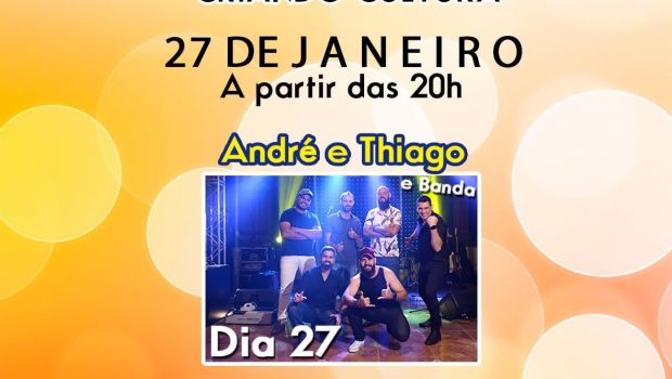 CRIANDO CULTURA PROMOVERÁ LIVE COM A DUPLA ANDRÉ E THIGO AMANHÃ, DIA 27.