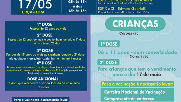 VACINAÇÃO AMANHÃ CONTRA A COVID-19