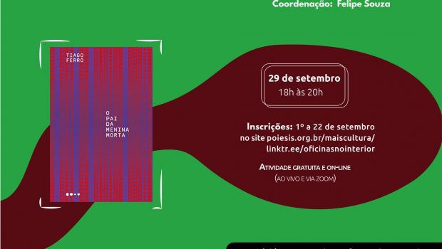 INSCRTIÇÕES PARA A PALESTRA O PAI DA MENINA MORTA E SUAS (MUITAS) FORMAS DE NARRAR NA CONTEMPORANEIDADE VAI ATÉ O DIA 22 DE SETEMBRO.