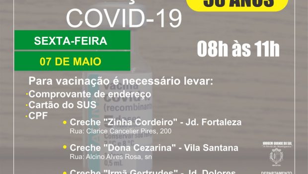 VARGEM INICIA A VACINAÇÃO CONTRA COVID-19 EM PESSOAS DE 58 ANOS