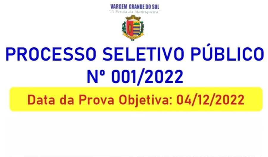 AS PROVAS OBJETIVAS DO PROCESSO SELETIVO Nº 001/2022 SERÃO NO PRÓXIMO DOMINGO