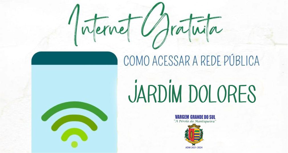 INTERNET GRATUITA JÁ ESTÁ DISPONIVEL NA PRAÇA DO JARDIM DOLORES
