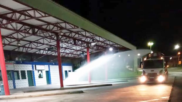 GUARDA MUNICIPAL REALIZOU DESINFECÇÃO EM LOCAIS PONTUAIS EM PREVENÇÃO A COVID-19