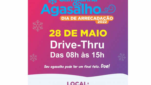 SÁBADO (28) TEM DRIVE THRU PARA ARRECADAÇÃO DE AGASALHOS E COBERTORES