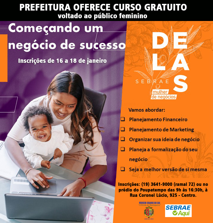 CURSO GRATUITO – COMEÇANDO UM NEGÓCIO DE SUCESSO
