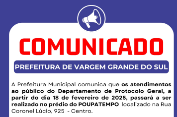 SETOR DE PROTOCOLO AGORA ATENDE NO PRÉDIO DO POUPATEMPO