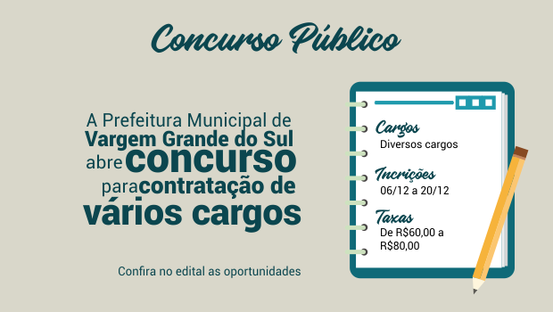 AS INSCRIÇÕES PARA O CONCURSO PÚBLICO 001/2017 TERMINAM NESTA QUARTA-FEIRA, DIA 20/12