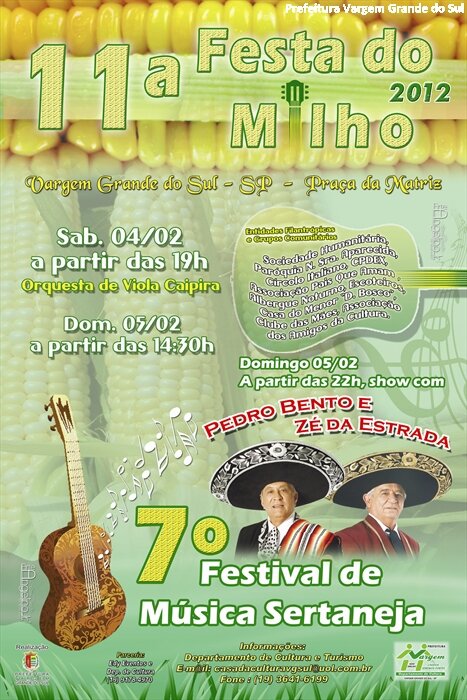 11ª Festa do Milho e 7º Festival Sertanejo