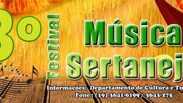 INSCRIÇÕES PARA O 8º FESTIVAL DE MÚSICA SERTANEJA