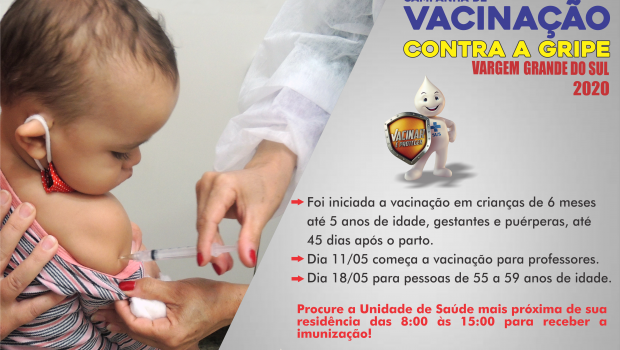 COMEÇA A VACINAÇÃO PARA CRIANÇAS DE 6 MESES ATÉ 5 ANOS