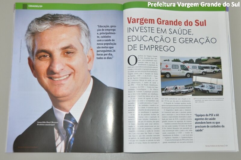 Amarildo é entrevistado pela revista “Prefeitos”