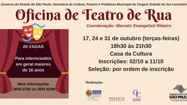DEPARTAMENTO DE CULTURA TRAZ “OFICINA DE TEATRO DE RUA”