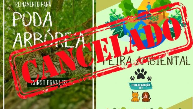 CANCELADAS AS ATIVIDADES EM COMEMORAÇÃO AO DIA DO MEIO AMBIENTE